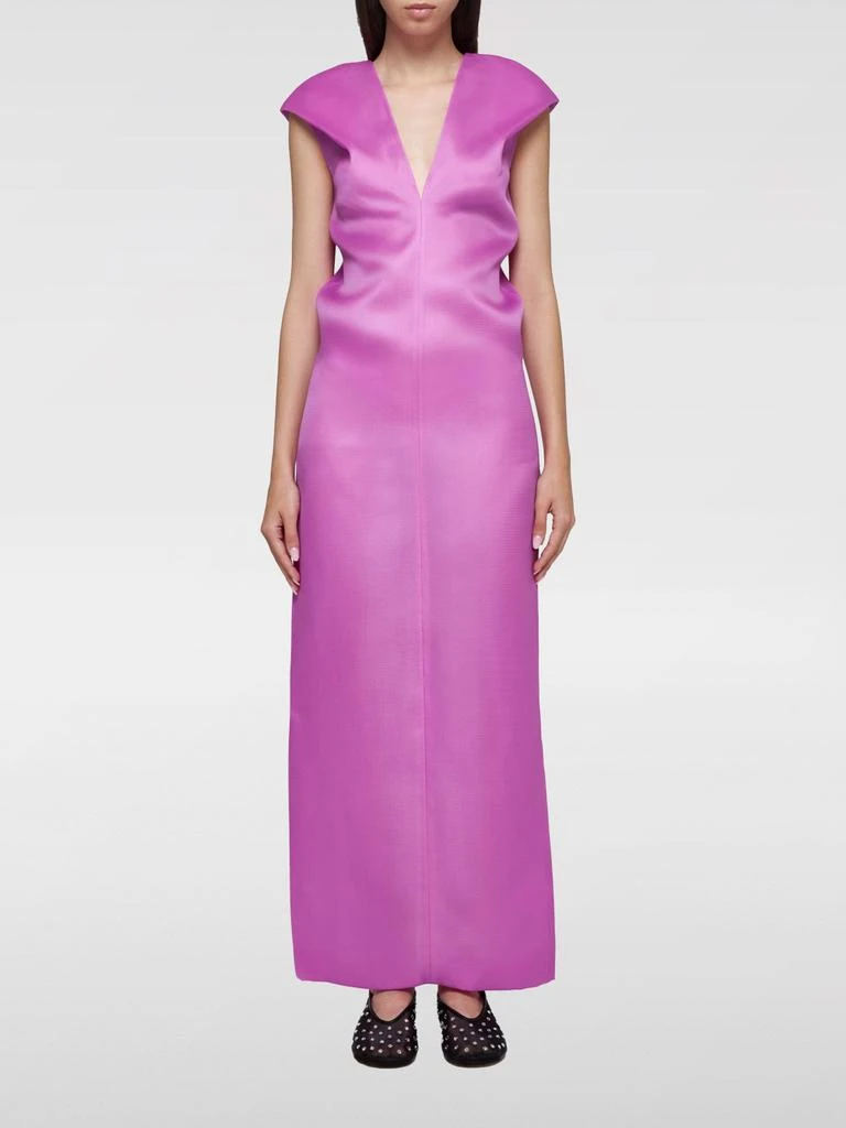 purple fringe dress Ashaki Lilac Shanti Tiger Print Backless Fringe Midi Dress