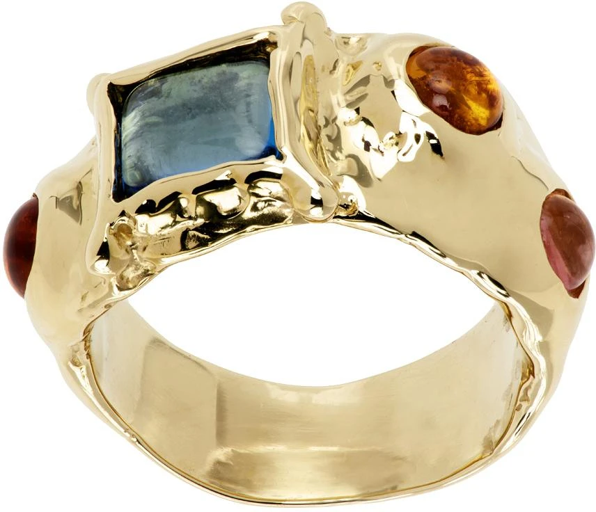 Mondo Mondo Gold Suede Ring 1