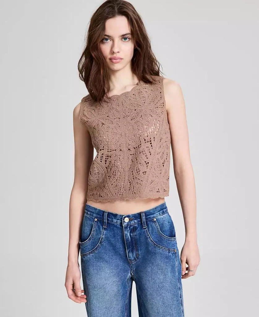 And Now This Petite Cropped Cutwork Sweater, Exclusively at Macy's 1