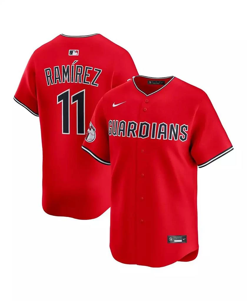 NIKE Men's Jose Ramirez Red Cleveland Guardians Alternate Limited Jersey 1