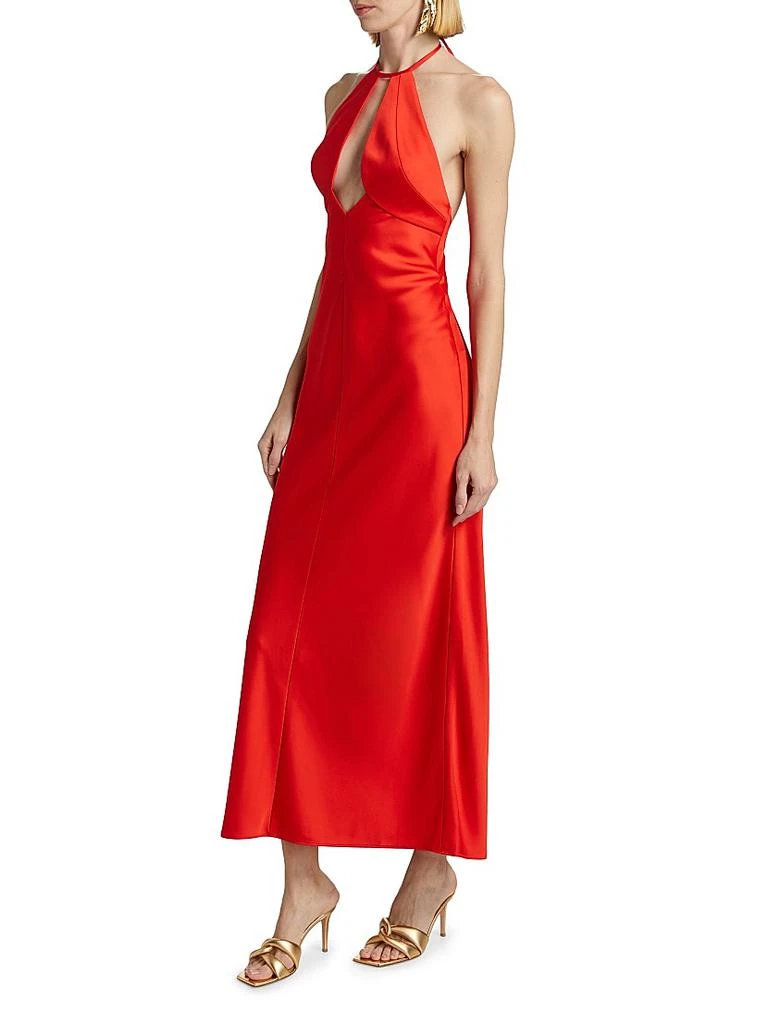 Significant Other Becca Satin Halterneck Midi-Dress 4