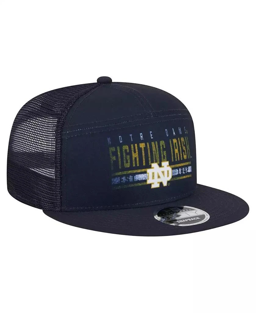 New Era Men's Navy Notre Dame Fighting Irish Split Panel 9FIFTY Snapback Trucker Hat 3