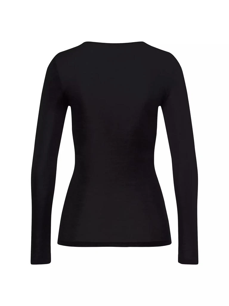 Hanro Woolen Silk Embroiderd Long-Sleeve Shirt 3