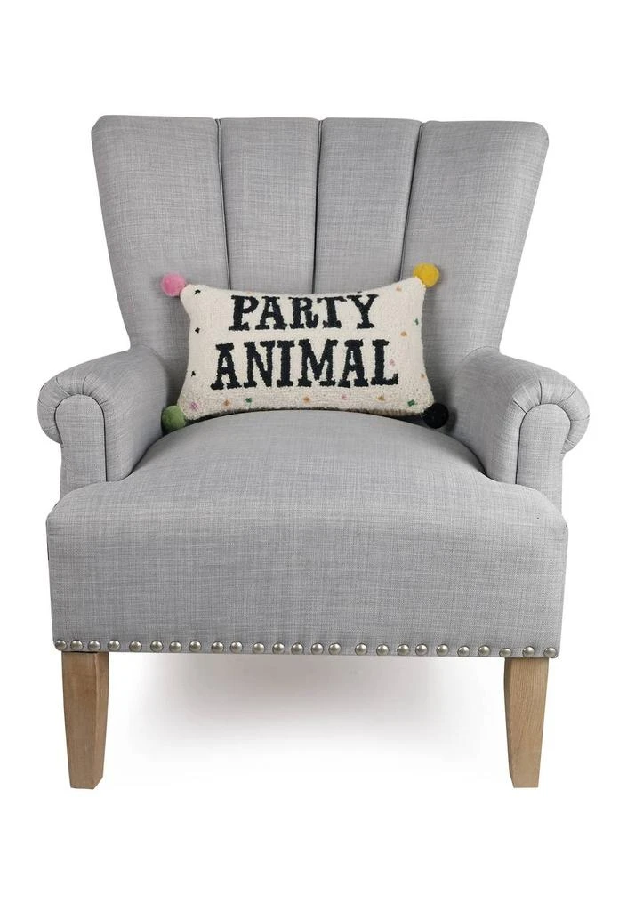 Peking Handicraft Peking Handicraft - Party Animal With Pom Pom Hook Pillow 2
