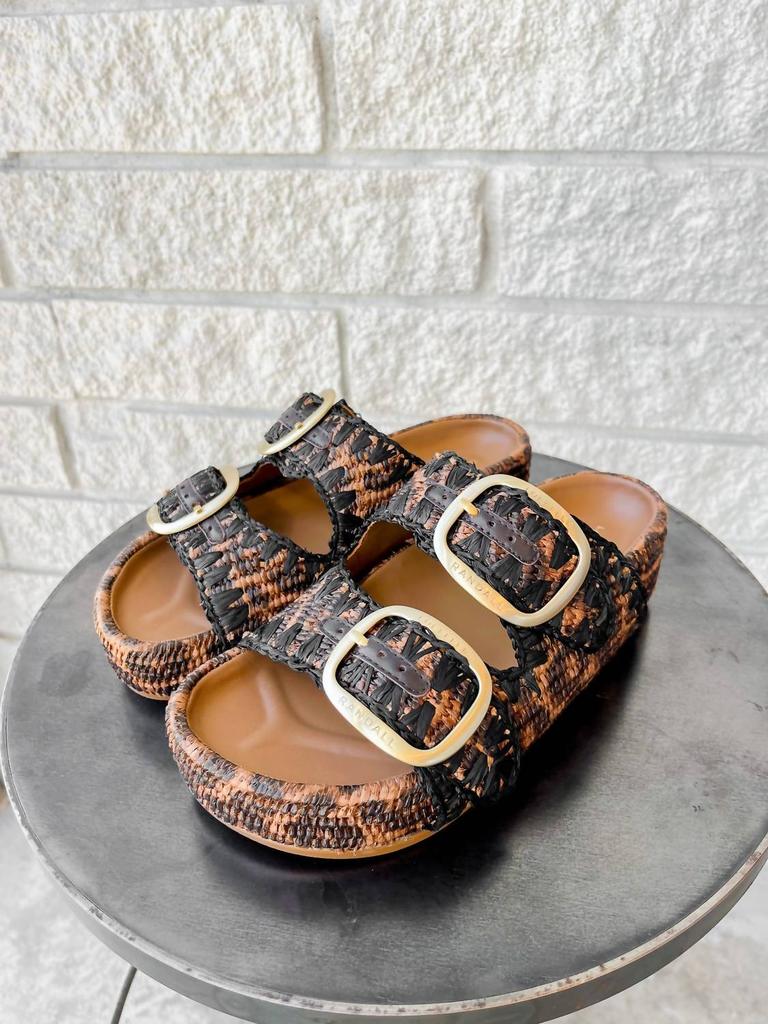 Loeffler Randall Women's Theo Two Band Sandal In Leopard/black