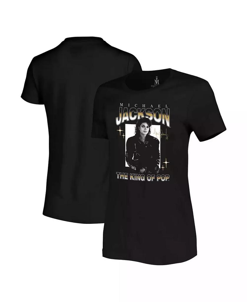 Ripple Junction Women's Black Michael Jackson the King of Pop T-Shirt
