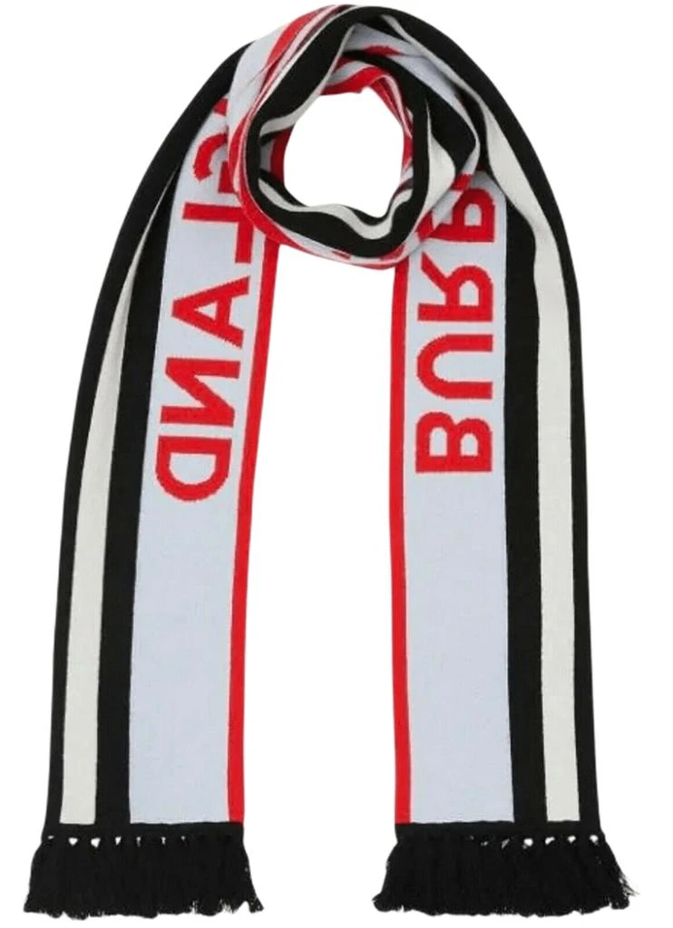 Burberry Women
s Blue/ Cashmere Long Scarf with Logo 2