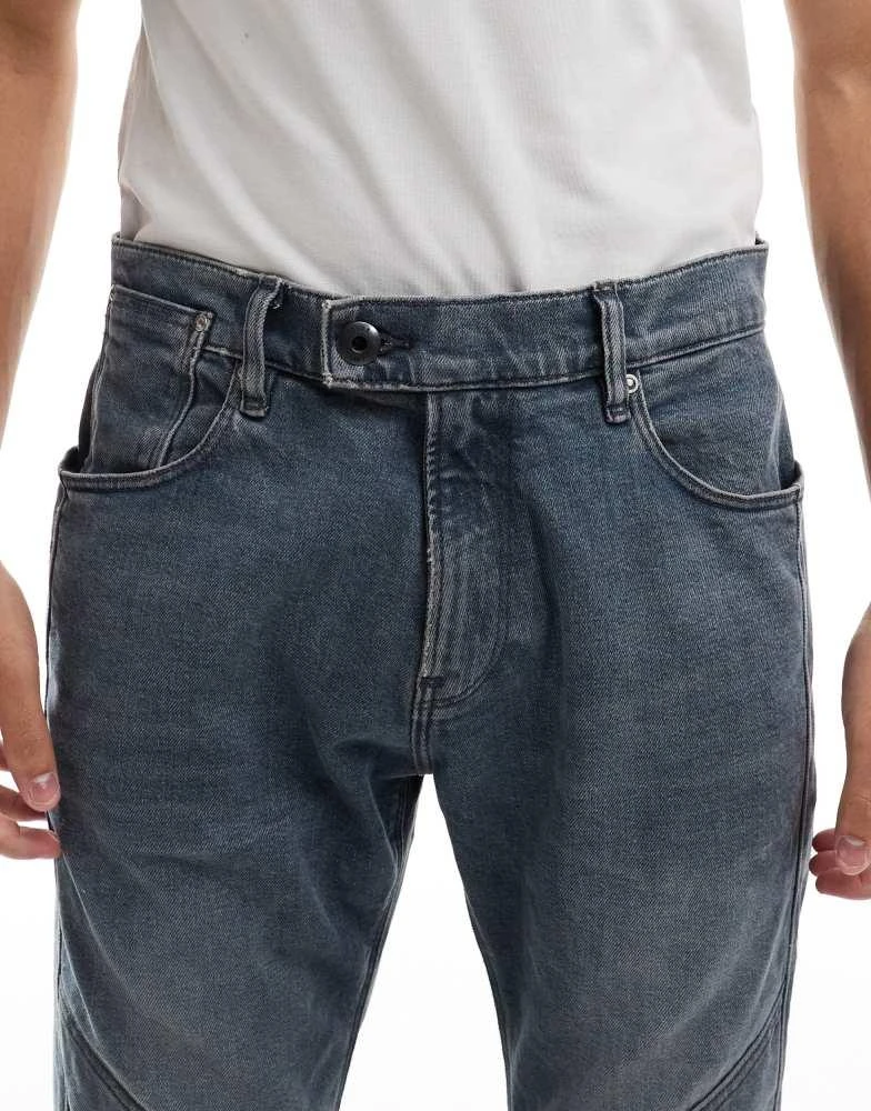 G-Star G-Star moto 3d slim denim jeans in vintage wash blue 5