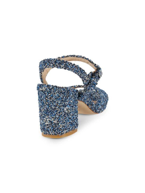 Stuart Weitzman Tia 75MM Tweed Sandals 3