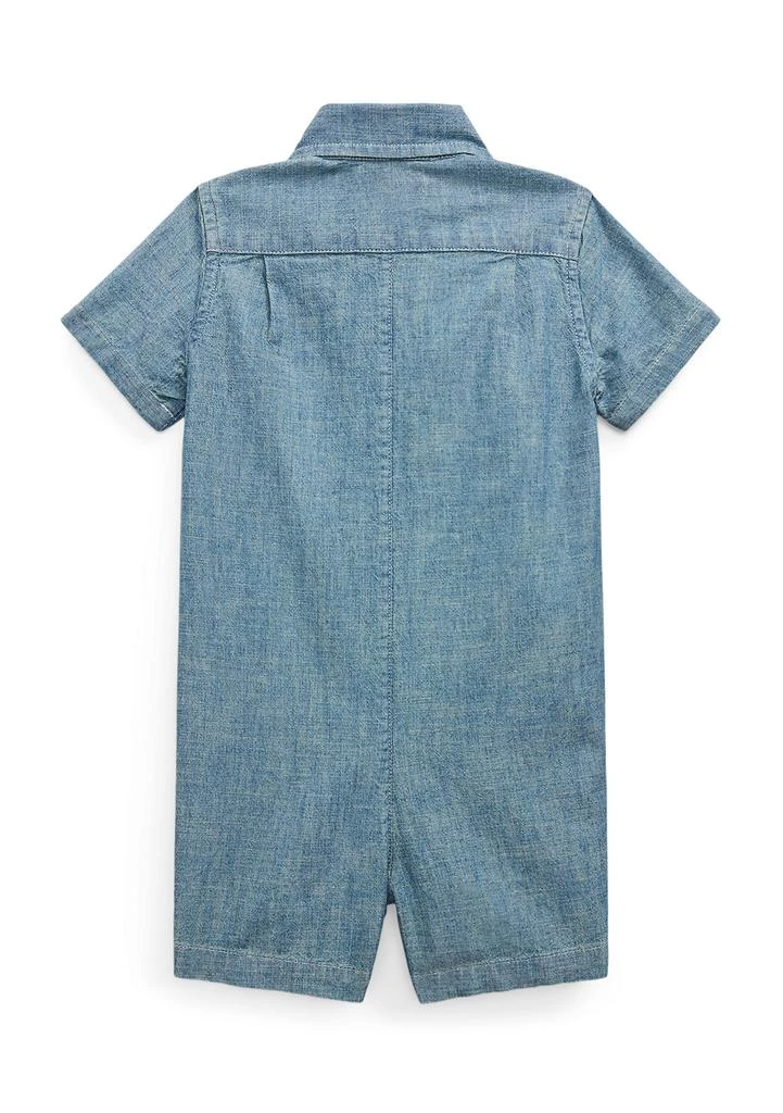 Ralph Lauren Baby Boys Indigo Cotton Chambray Shortall 2