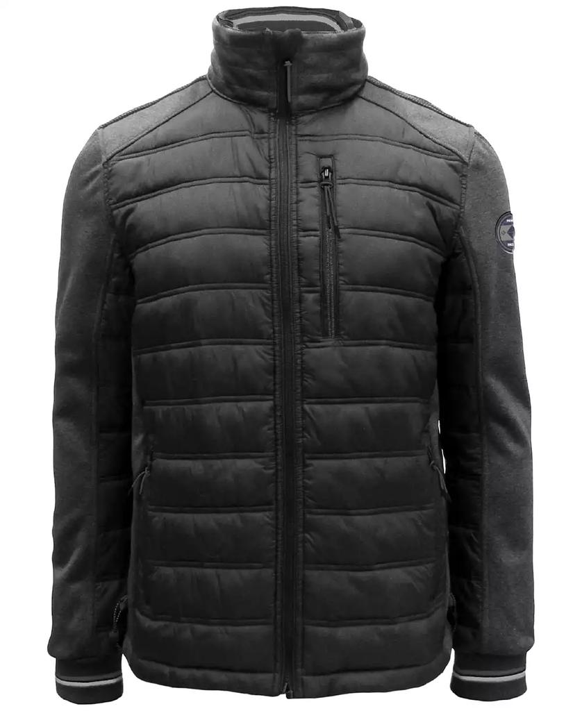 Point Zero Men's Textured Stowable-Hood Jacket