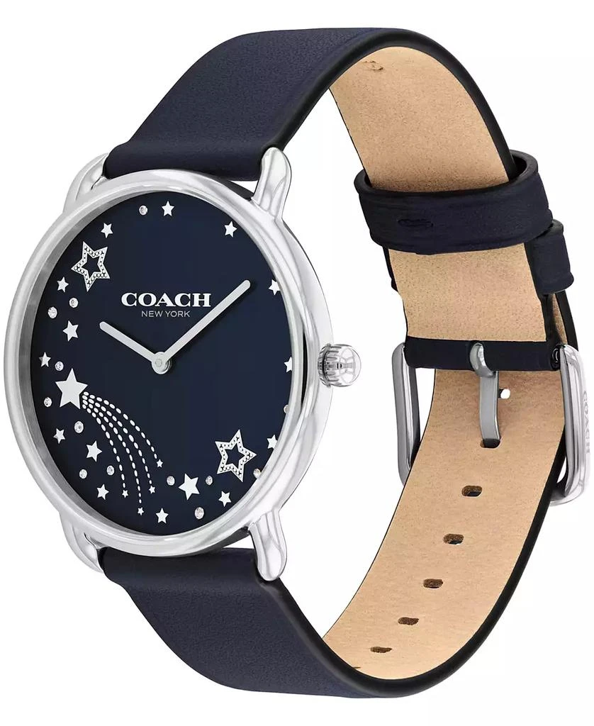 Coach Women's Elliot Navy Leather Strap Watch 2