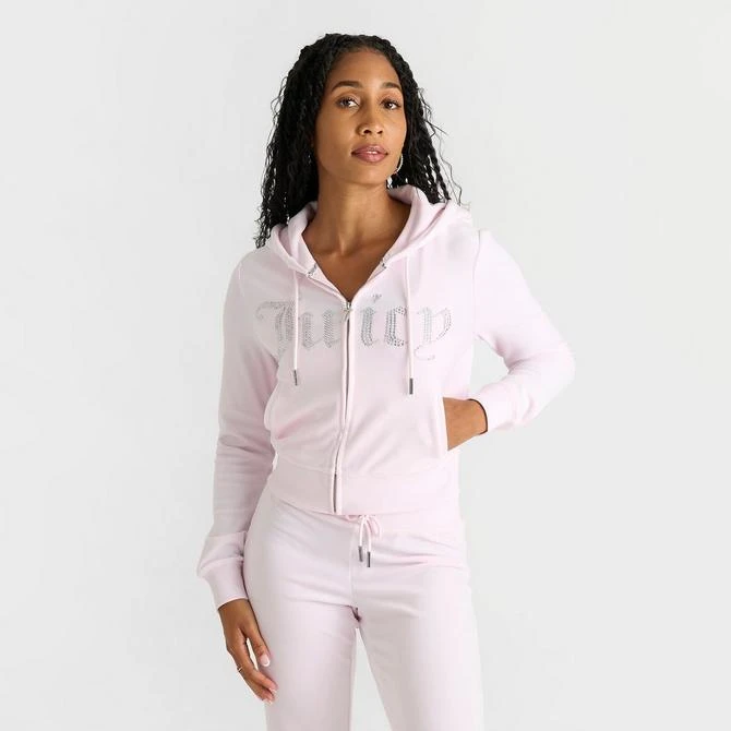 JUICY COUTURE Women's Juicy Couture Bling Front Hoodie 3