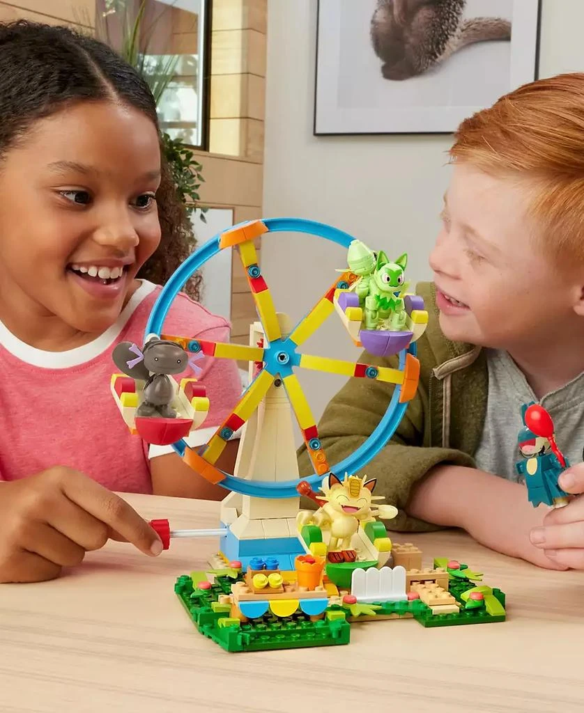 Pokemon MEGA Ferris Wheel Fun Building Toy Kit with 4 Action Figures, 393 Pieces 3
