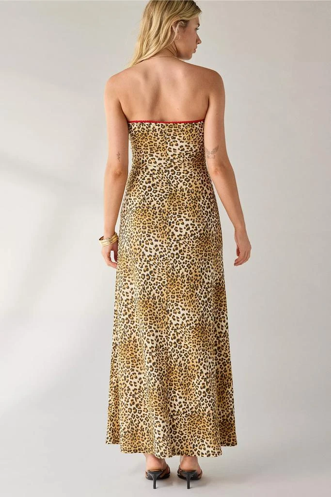 brown suede dress women By Together Promenade Striped Tube Maxi Dress Dusty Blue / Large