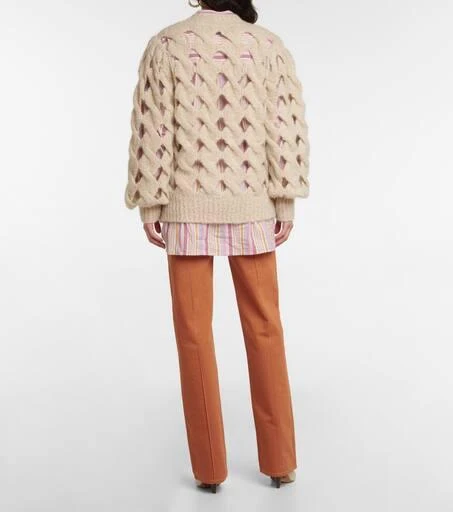 Isabel Marant Eggie open-knit mohair wool-blend sweater 3