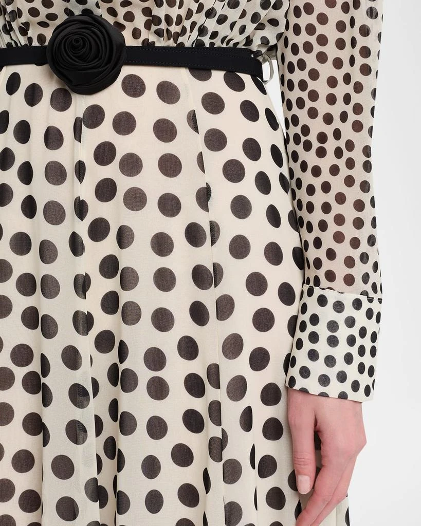 Chiara Boni Liyan Belted Polka Dot Maxi Dress 5