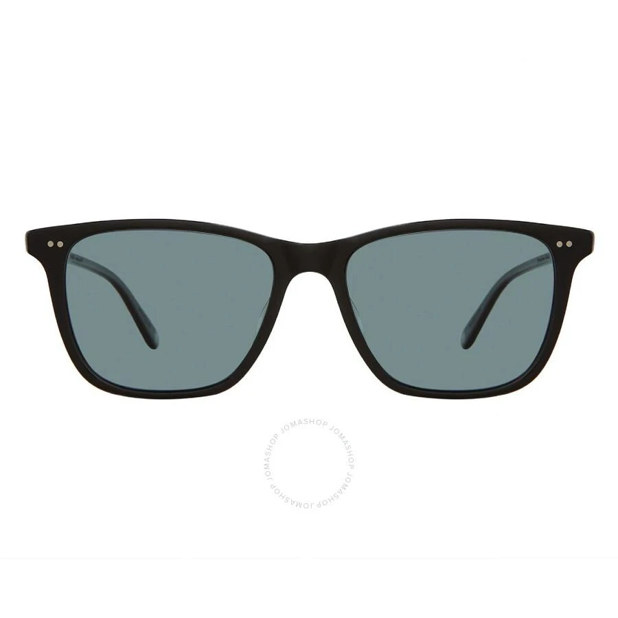 GARRETT LEIGHT HAYES SUN Pure Blue Smoke Polarized Square Sunglasses 2141 BK/PBS PLR 52 1