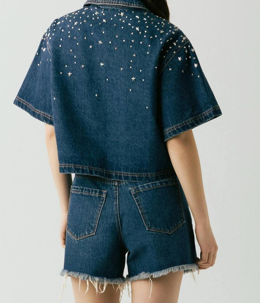 Blank NYC Blanknyc - Embellished Denim Top 3