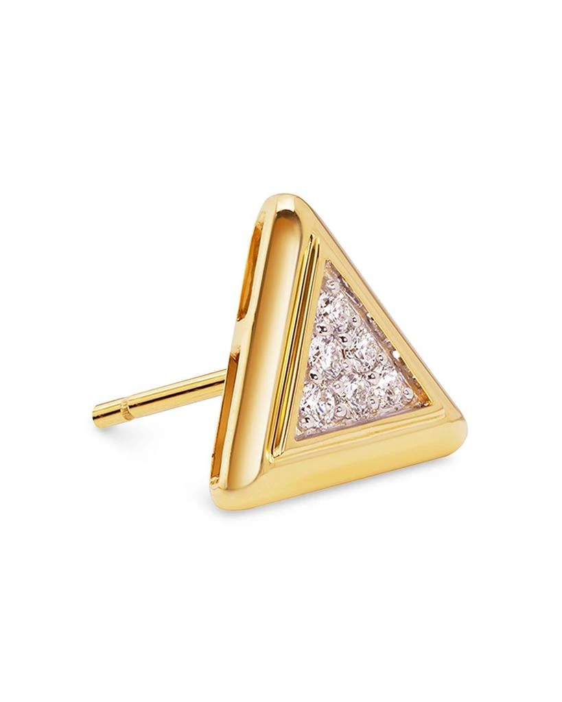 MARINA 18K Yellow Gold Triangolini Diamond Pavé Triangle Stud Earrings 6