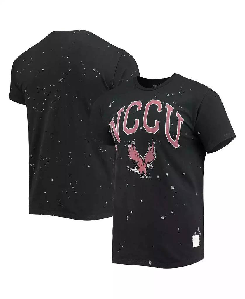 The Original Retro Brand Men's Black North Carolina Central Eagles Bleach Splatter T-shirt 1
