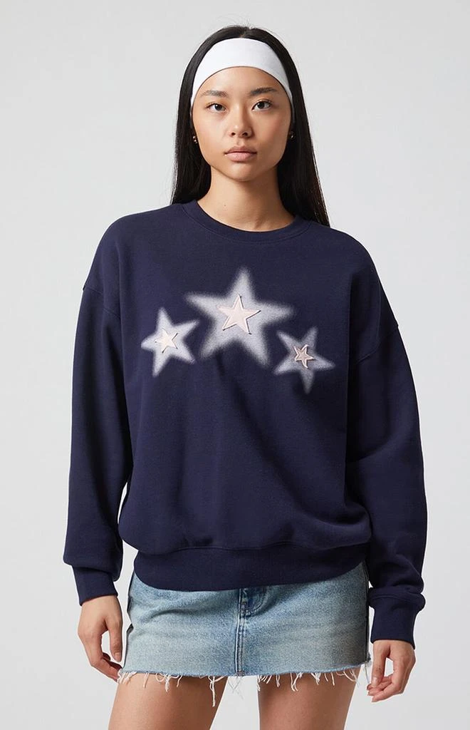 PacSun Triple Star Crew Neck Sweatshirt 5