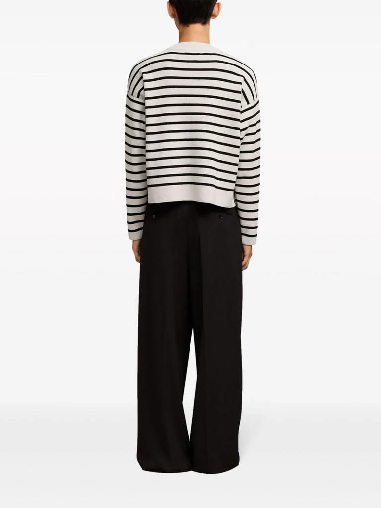 AMI AMI PARIS - Striped Organic Cotton Sweater 5