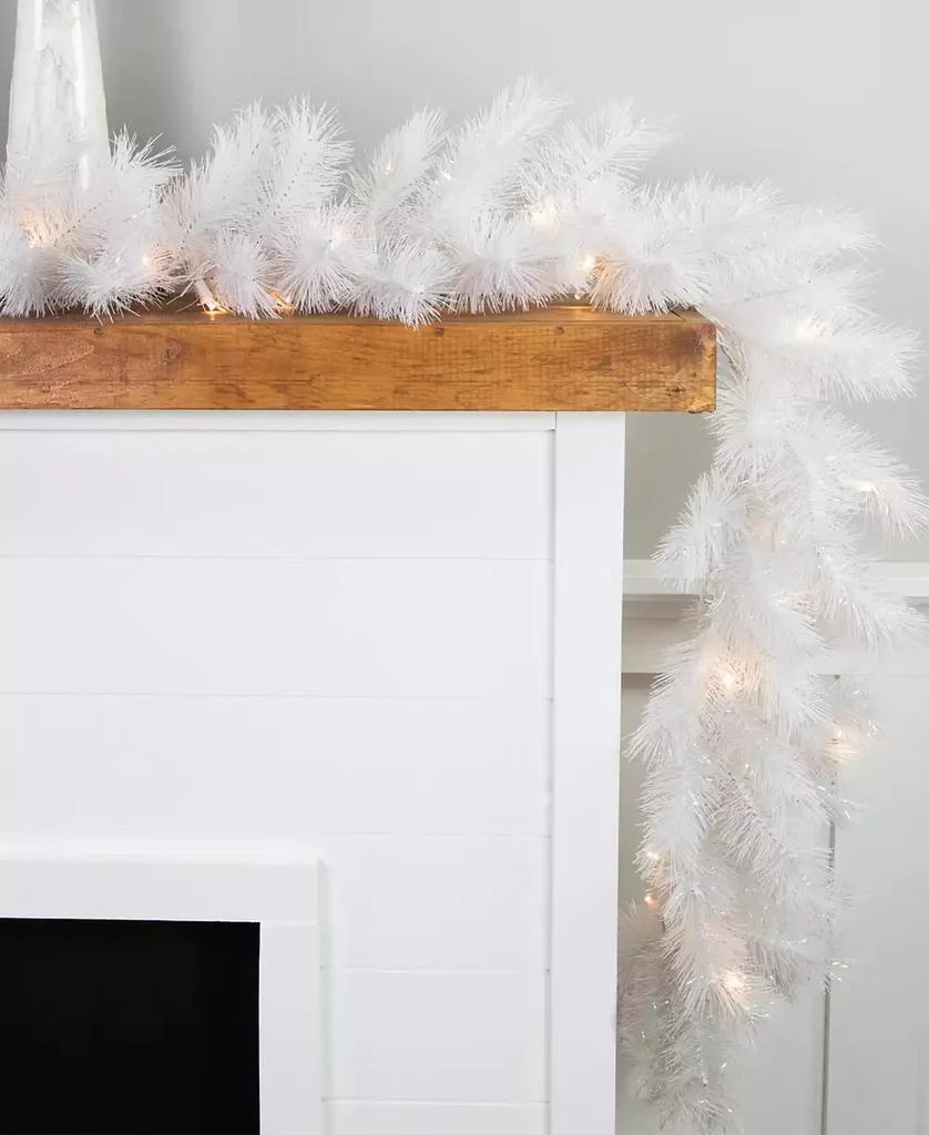 Northlight 9' x 14" Pre-Lit Alaskan Pine Artificial Christmas Garland Warm LED Lights 4
