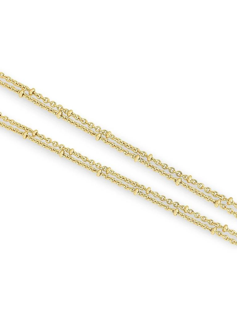 Anabel Aram Feather 18K-Gold-Plated 
Cubic Zirconia Pendant Necklace 7