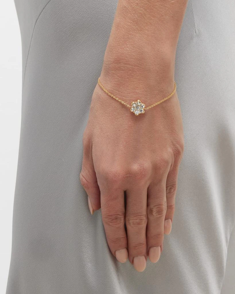 Bayco 18k Yellow Gold Flower Diamond Bracelet 2