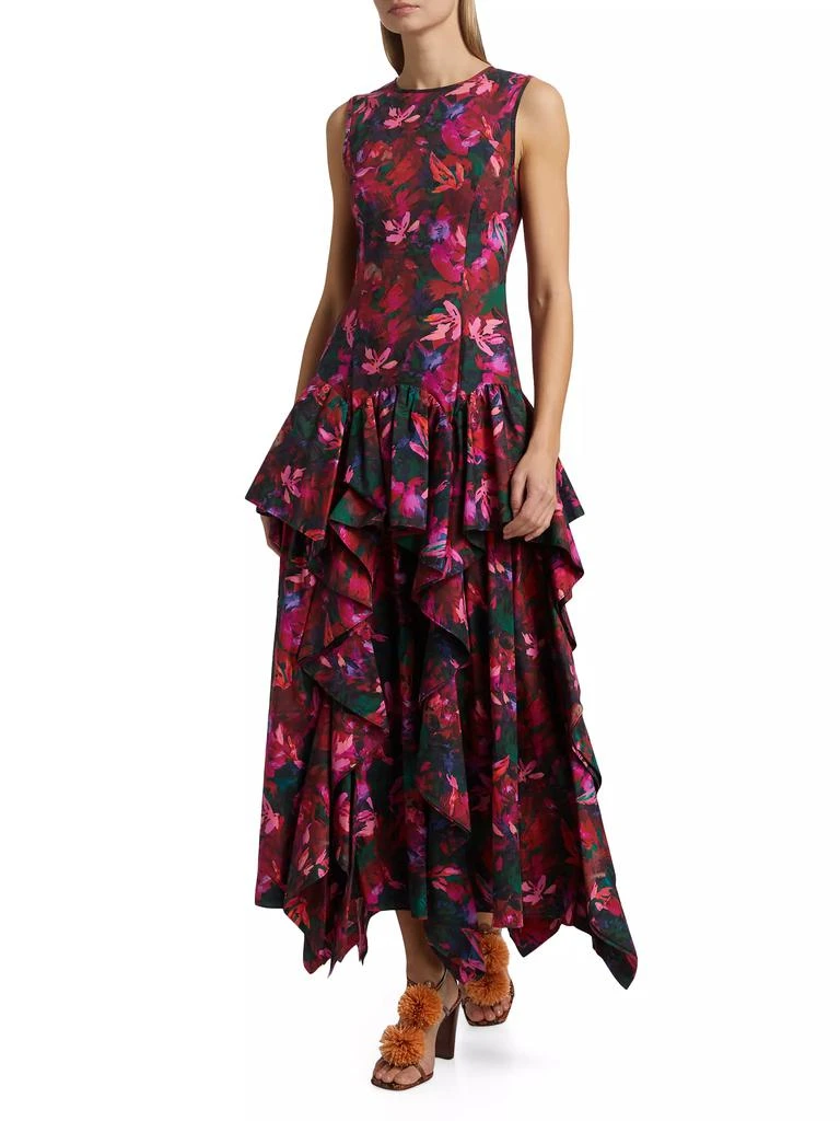 Ulla Johnson Mural Floral Cotton Poplin Midi-Dress 2