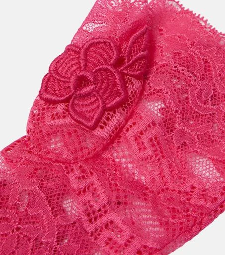 Versace Embroidered lace fingerless gloves 2
