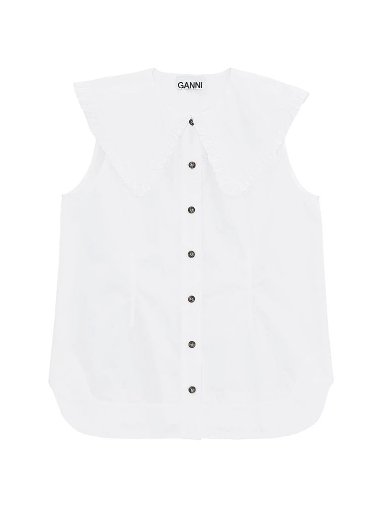 Ganni Puritan Collar Sleeveless Blouse 1