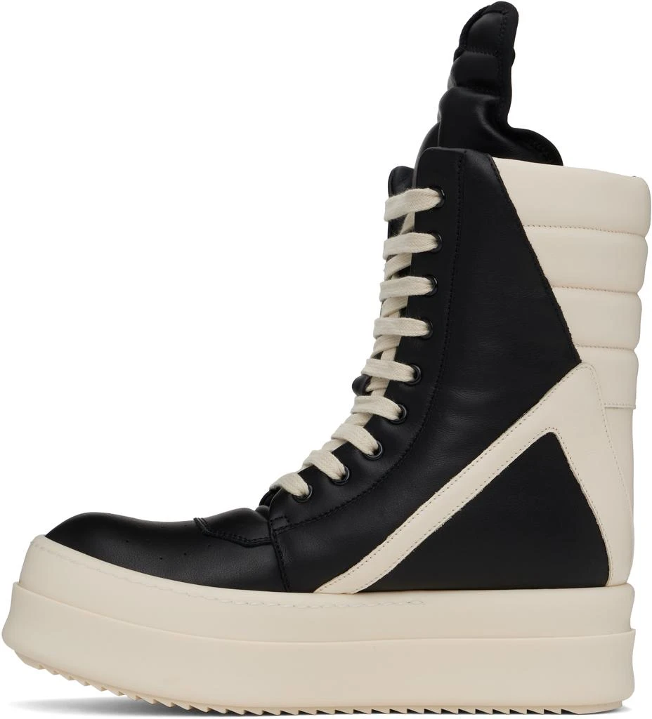 Rick Owens Black & Off-White Hollywood Mega Geobasket Sneakers 3