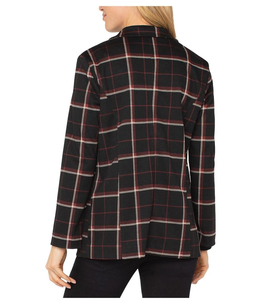 Liverpool Los Angeles Tattersall Plaid Knit Jacquard Boyfriend Blazer 2