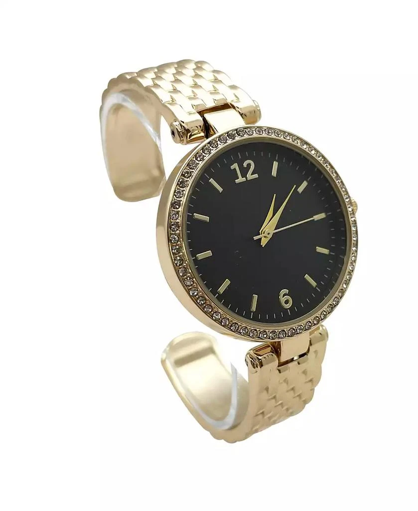 Olivia Pratt Gold Round Face with Rhinestones Bangle Women Watch 2