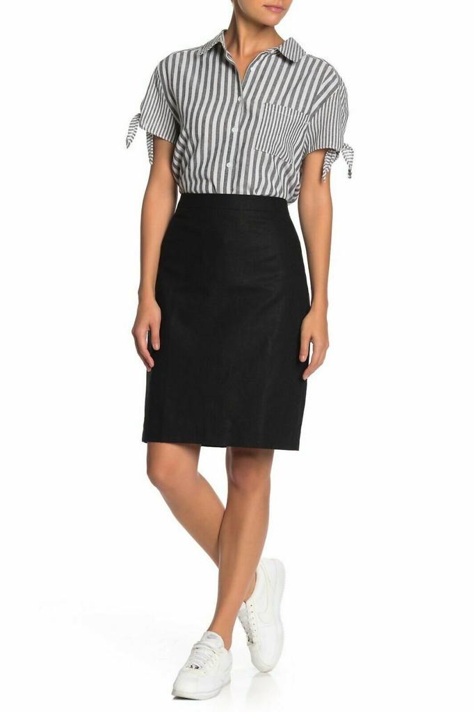 J. Crew J.Crew - Linen Cotton Above Knee Workwear Casual Pencil Skirt