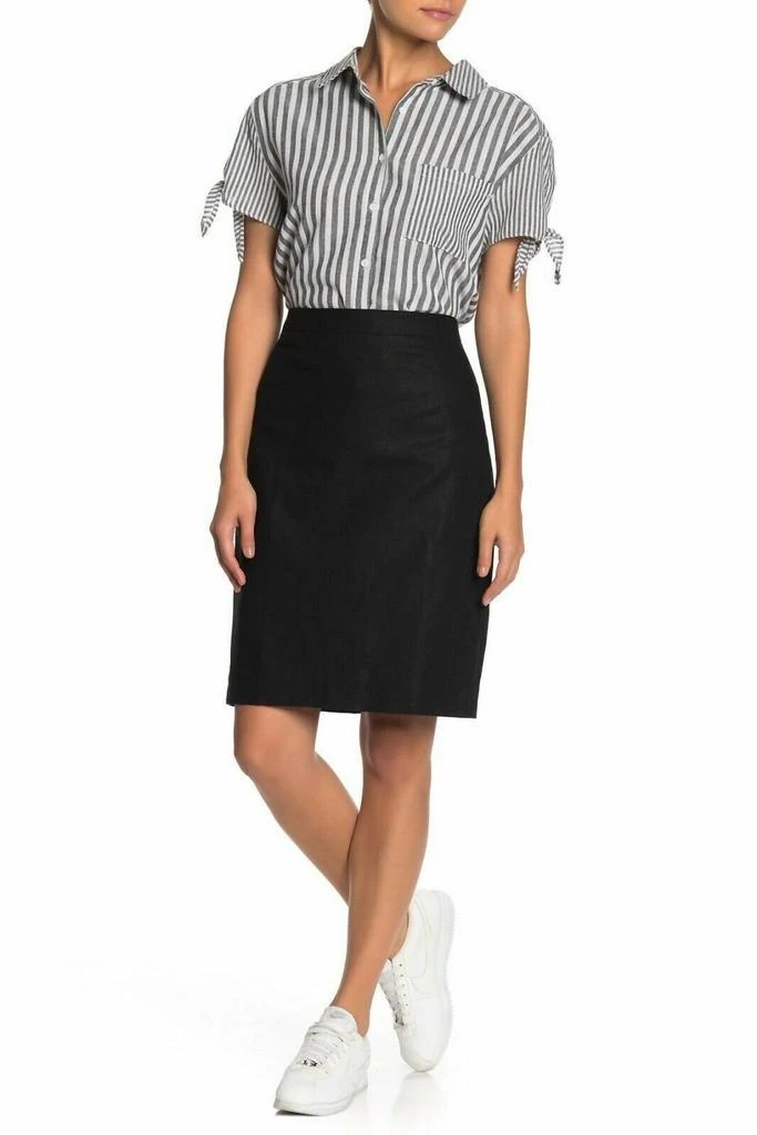 J. Crew J.Crew - Linen Cotton Above Knee Workwear Casual Pencil Skirt 1