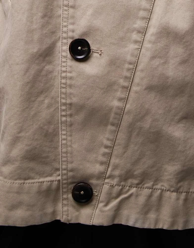 Mango Mango cropped oversized trench coat in beige 3