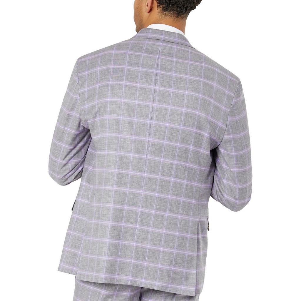 Sean John MSalisbury Mens Woven Plaid Two-Button Blazer