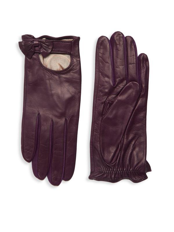 Portolano Bow Leather Gloves