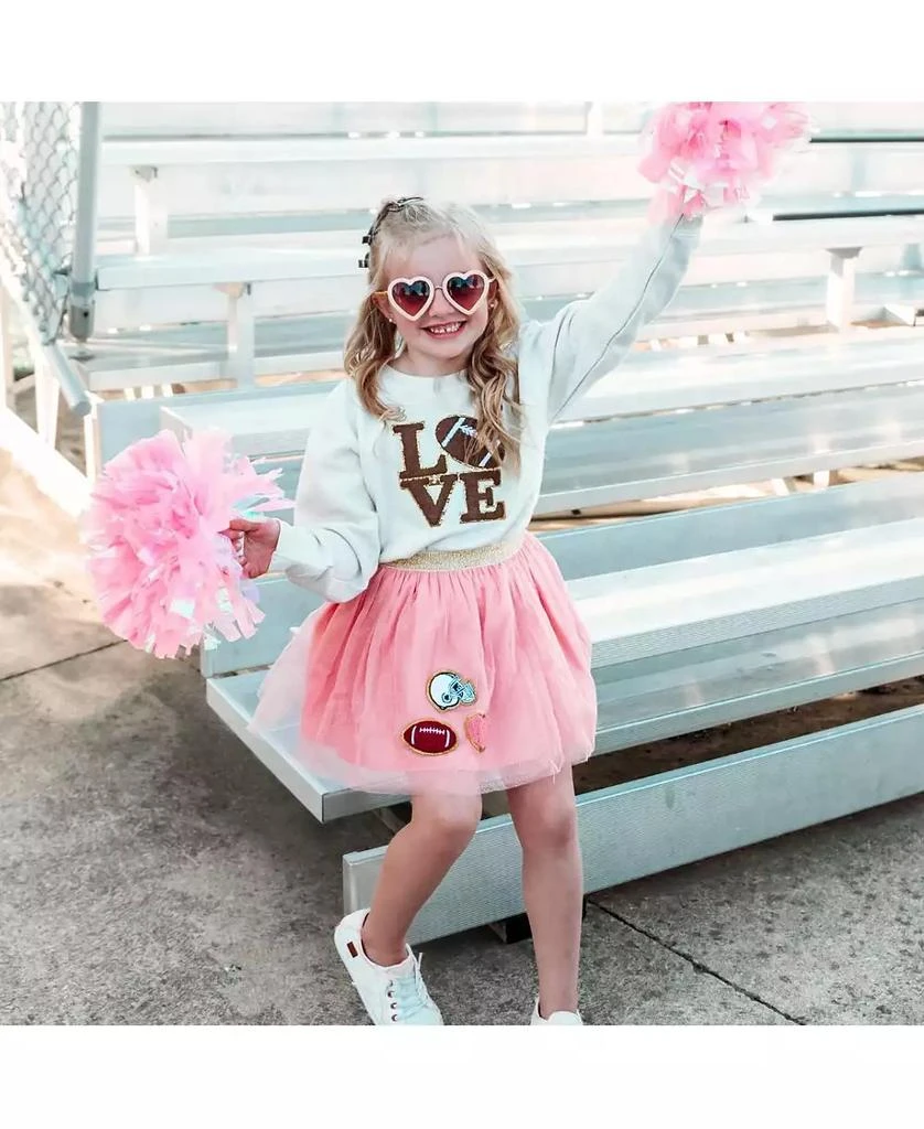 Sweet Wink Baby Girls Football Love Patch Sweatshirt 2