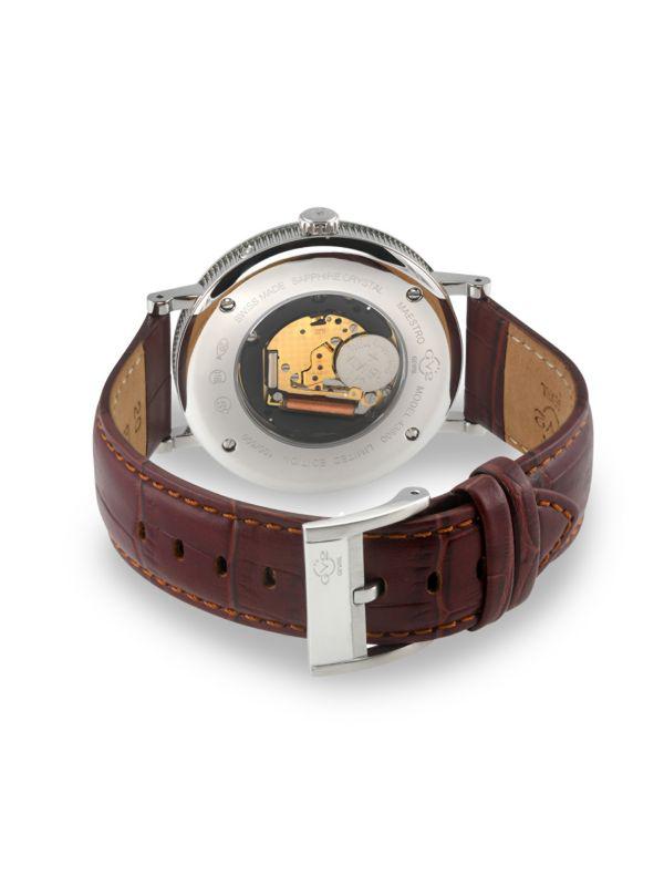 GV2 ​Maestro Stainless Steel & Leather-Strap Watch/42MM