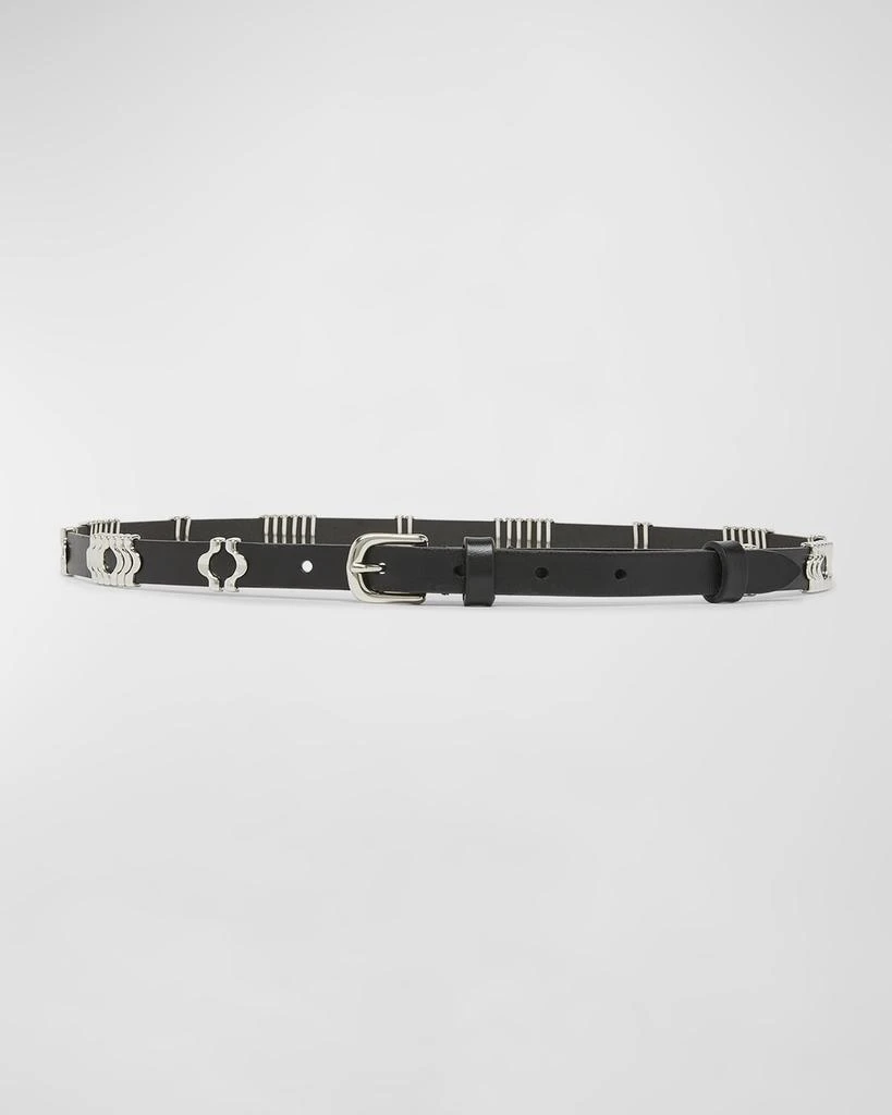 Isabel Marant Odena Leather Skinny Belt 1