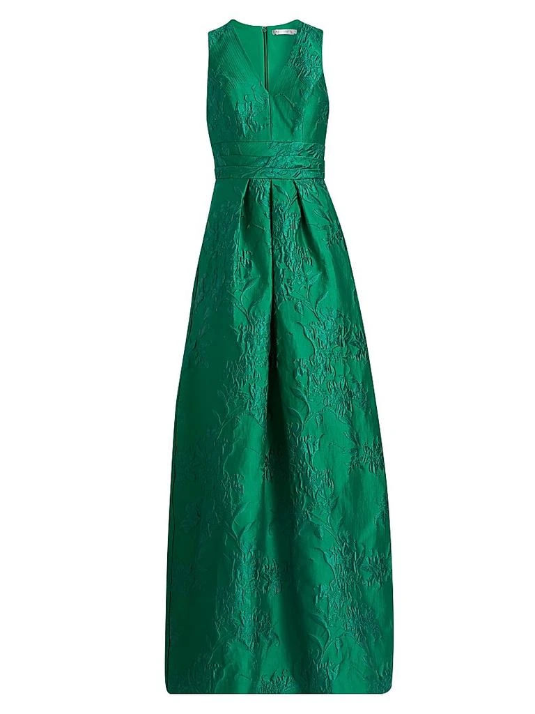Abstract Jacquard Satin Maxi Gown  On Sale Now with Up to 61% Off |  Discover Exclusive Deals & Savings at BeyondStyle  Authentic Aidan Mattox  floor-length|sleeveless|squareneck|satin|women's|dresses|solid|contemporary|pleated|Women's|women's  apparel ...