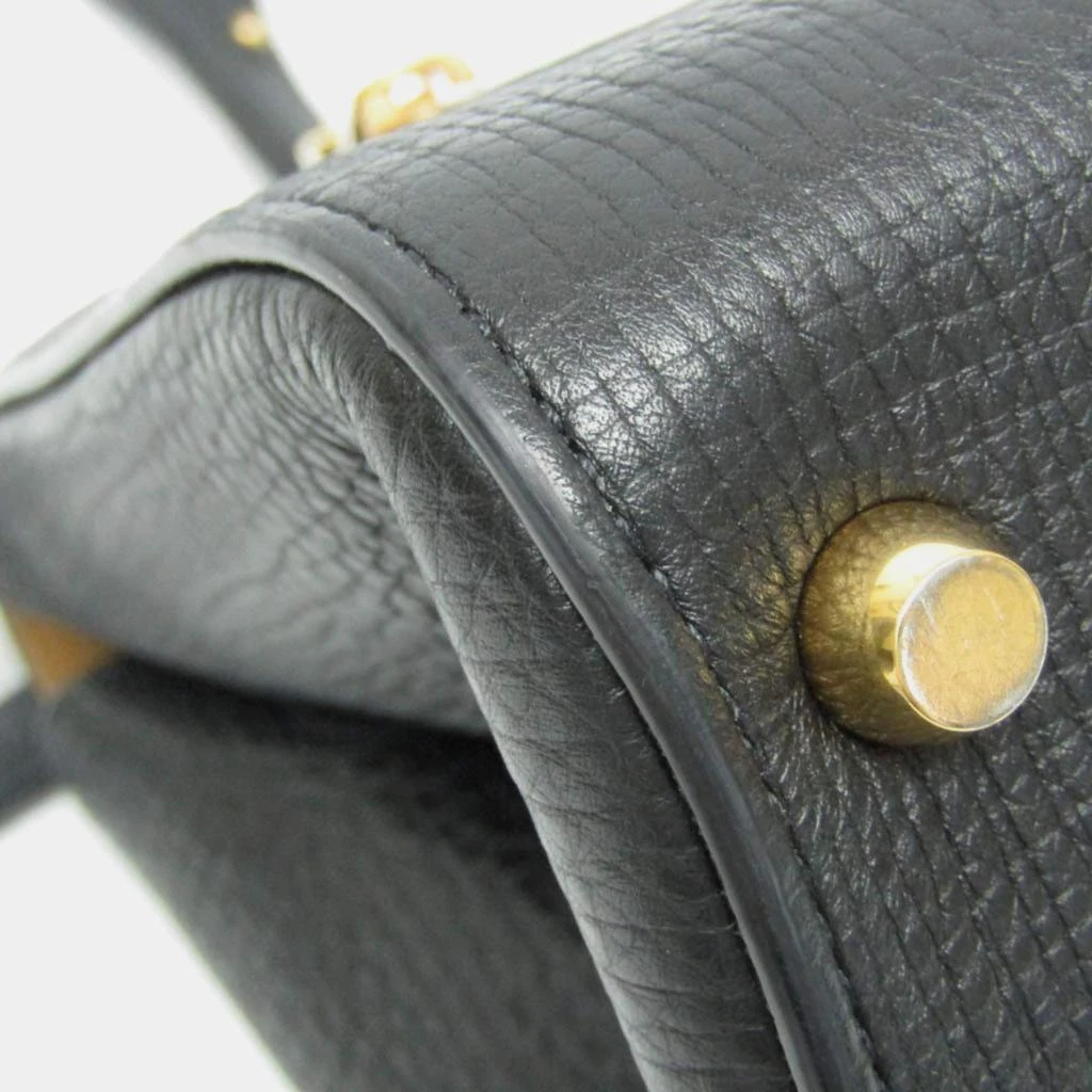 Bottega Veneta Bottega Veneta Black Textured Leather BV Angle Shoulder Bag 9