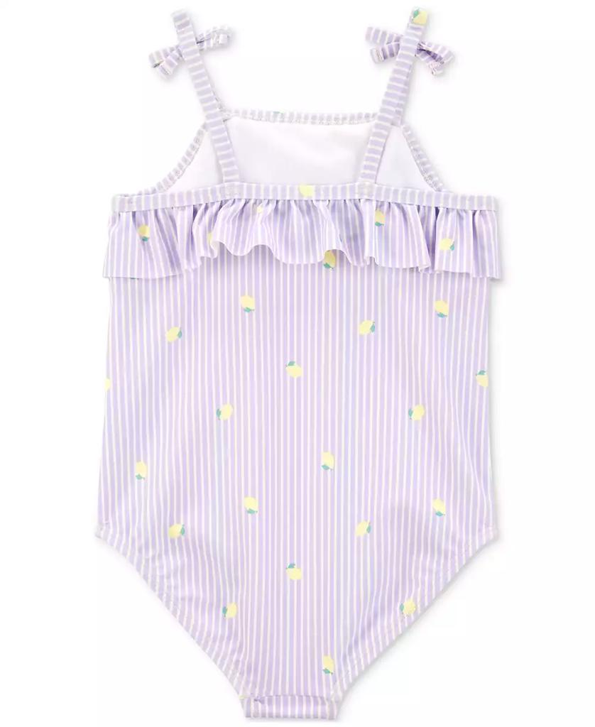 Carter's Toddler Girls Striped Lemon-Print One-Piece Swimsuit