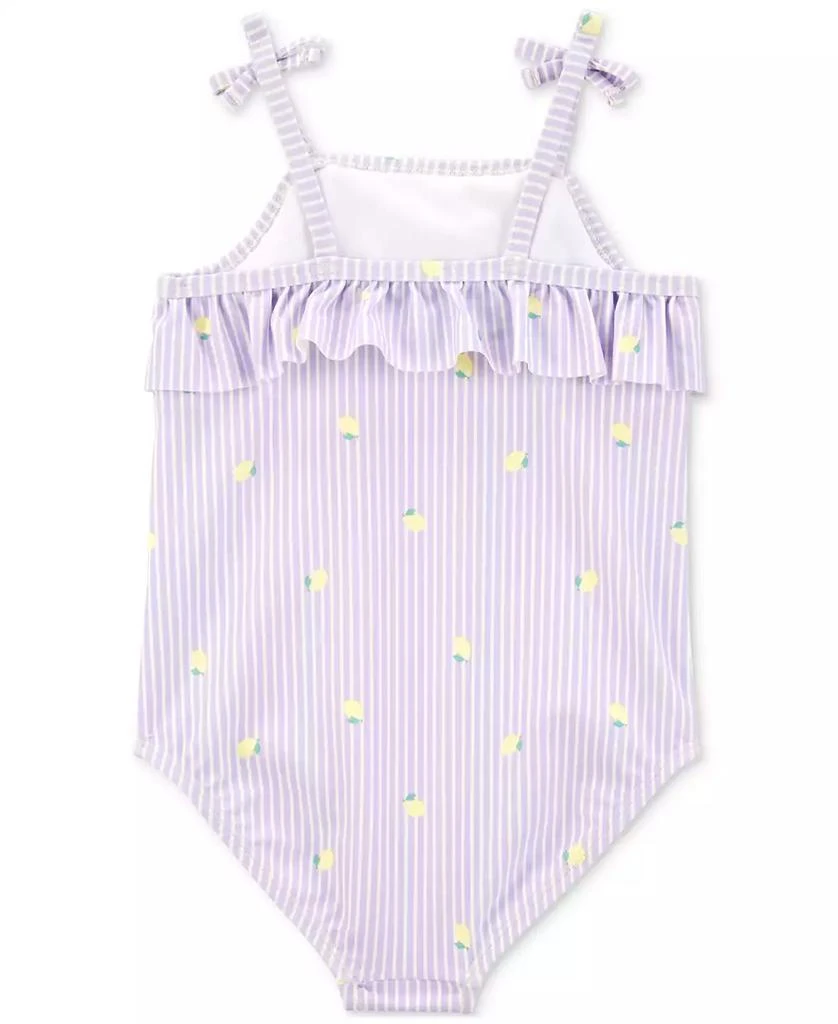 Carter's Toddler Girls Striped Lemon-Print One-Piece Swimsuit 2