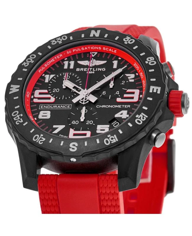 BREITLING Breitling Professional Endurance Pro Chronograph Black Dial Breitlight Red Rubber Strap Unisex Watch X83310D91B2S1 2