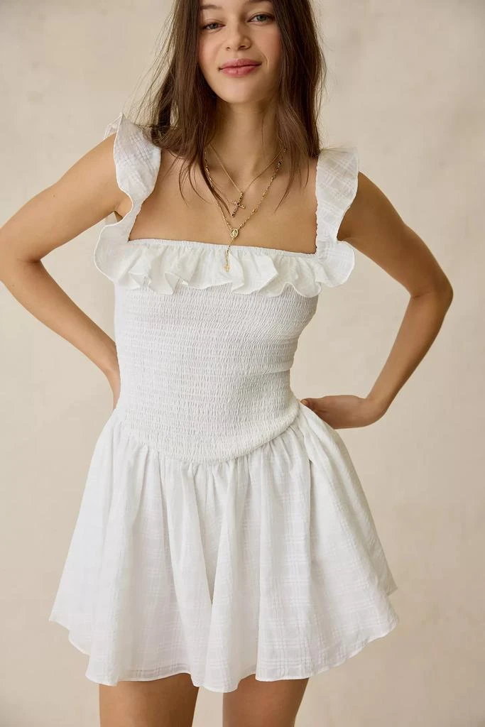 mock neck white mini dress Sammie Mock Neck Sweater Mini Dress